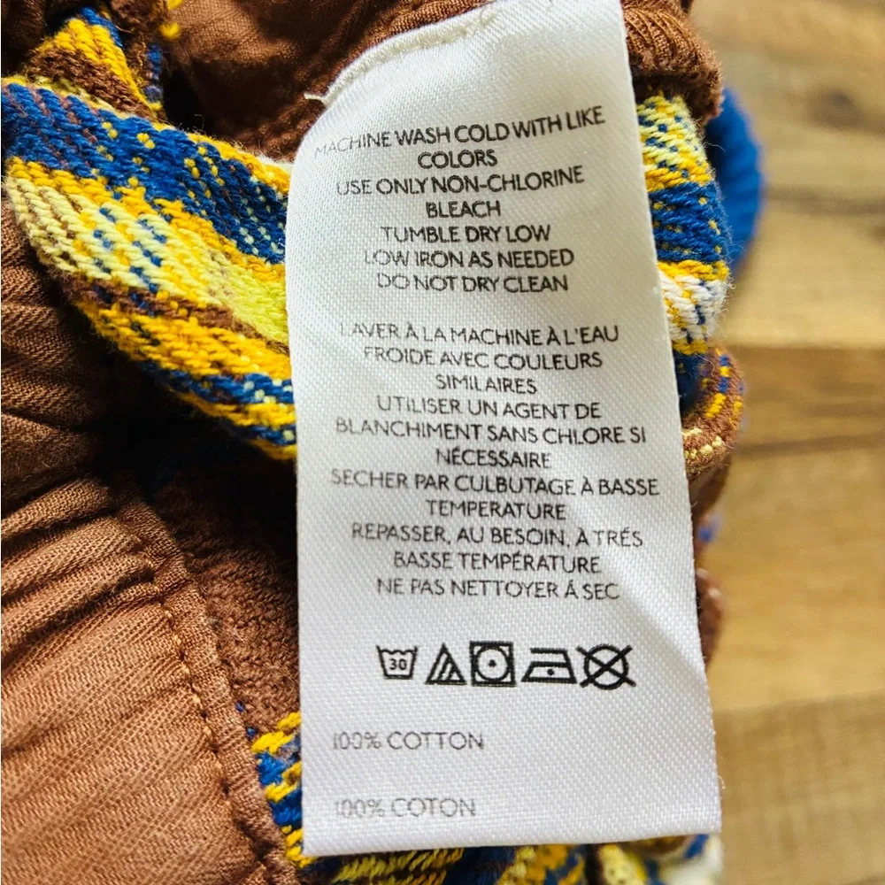 Free People Plaid Cotton Pants - Picture 9 of 14
